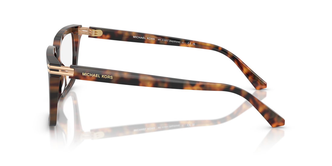 Lunettes de vue michael kors mk4155u bayshore 3904 havana square masculino taille 57mm - Vue détaillée