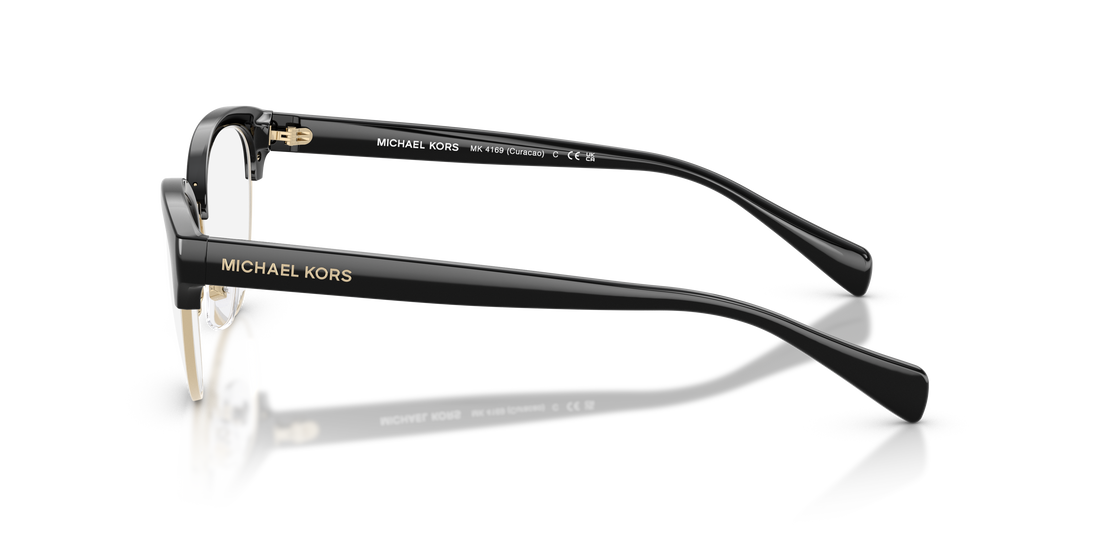 Occhiali da vista michael kors mk4169 curacao 3005 negro cat eye femenino taglia 52mm - Vista dettagliata