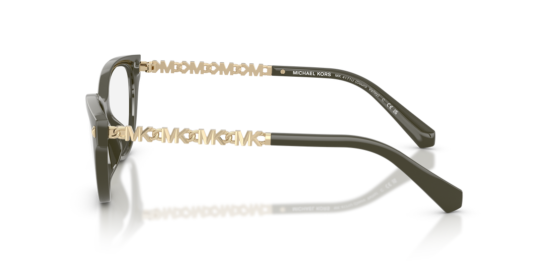 Occhiali da vista michael kors mk4171u douro valley 3902 verde cat eye femenino taglia 54mm - Vista dettagliata