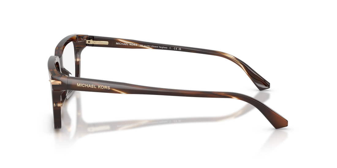 Occhiali da vista michael kors mk4173u grand targhee 4039 marron rectangular masculino taglia 56mm - Vista dettagliata