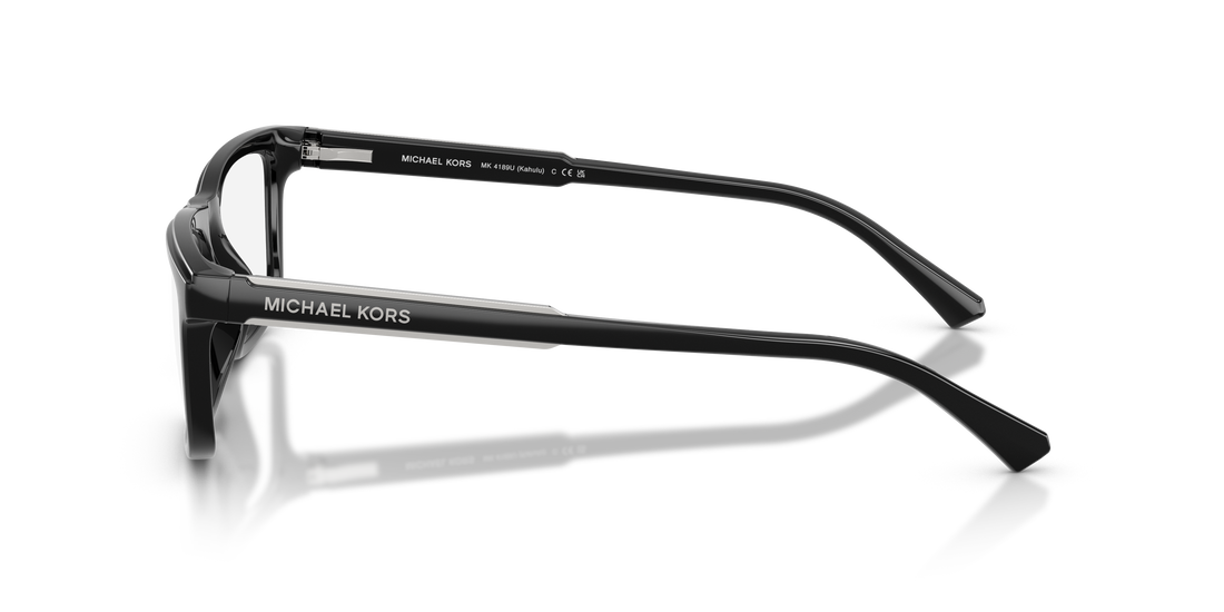 Gafas graduadas michael kors mk4189u kahulu 3005 negro rectangular masculino talla 55mm - Vista de detalle