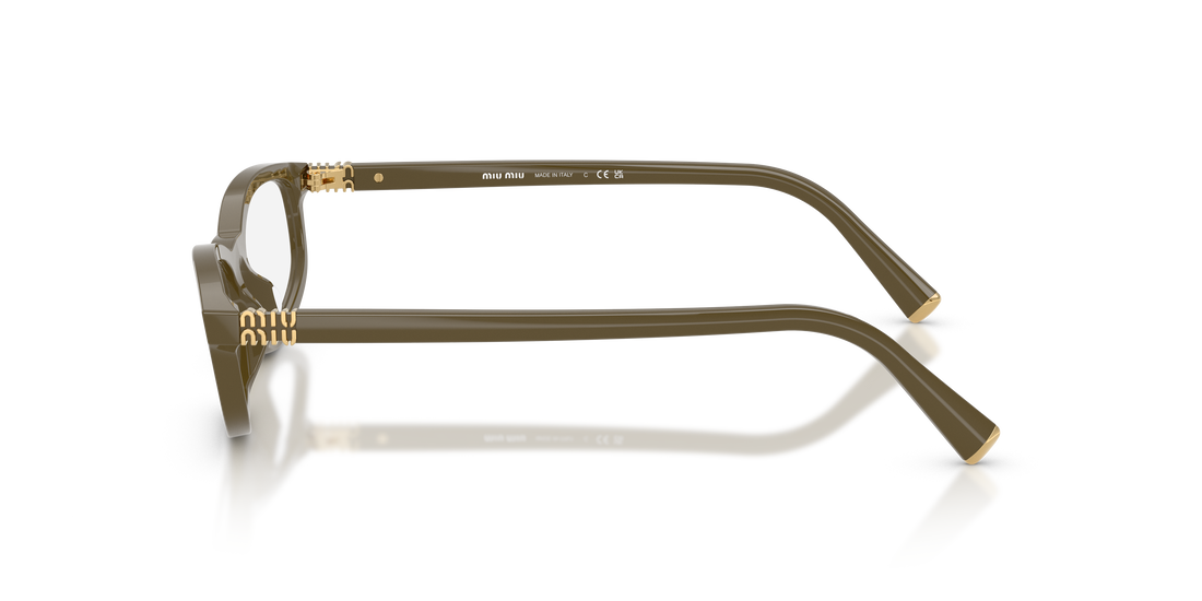 Lunettes de vue miu miu mu 01zv 25l1o1 verde oval femenino taille 52mm - Vue détaillée
