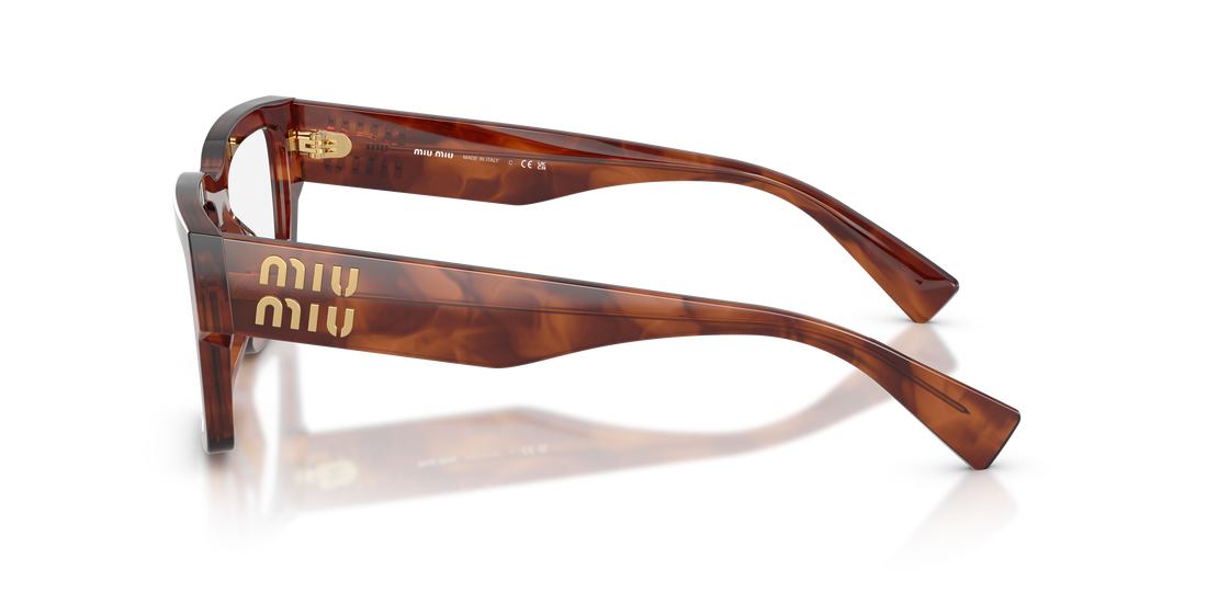 Gafas graduadas miu miu mu 02xv 26e1o1 marron rectangular femenino talla 54mm - Vista de detalle
