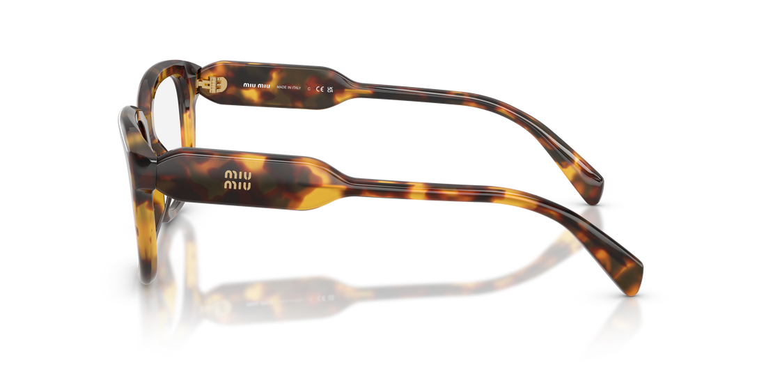 Gafas graduadas miu miu mu 02zv 14l1o1 havana rectangular femenino talla 51mm - Vista de detalle