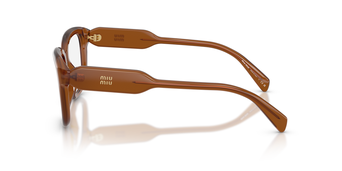 Occhiali da vista miu miu mu 02zv 22i1o1 marron rectangular femenino taglia 53mm - Vista dettagliata