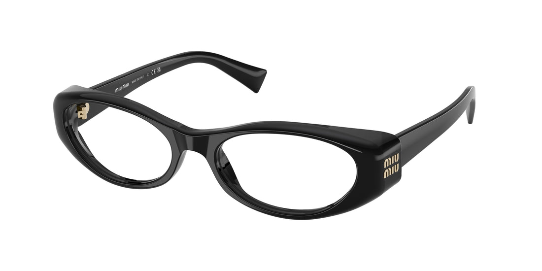 Gafas graduadas miu miu mu 03zv 16k1o1 negro oval femenino talla 53mm - Vista principal