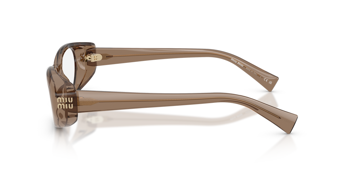 Gafas graduadas miu miu mu 03zv 26m1o1 marron oval femenino talla 55mm - Vista de detalle