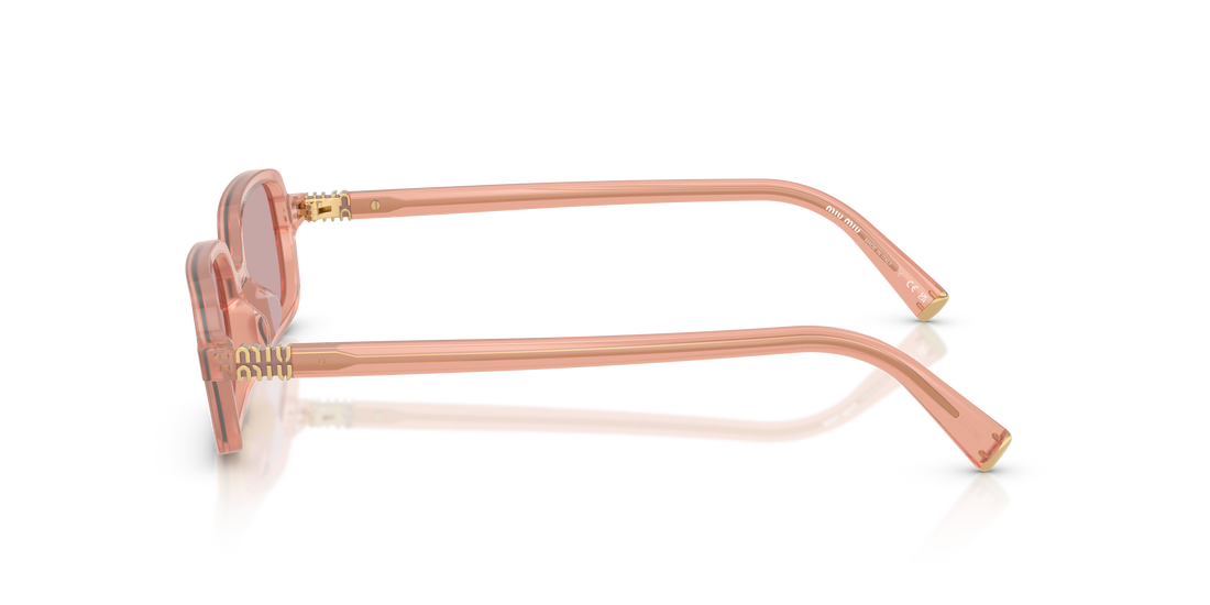 Occhiali da sole miu miu mu 11zs 20i60v rosa rectangular femenino taglia 51mm - Vista dettagliata