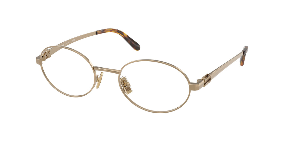 Gafas graduadas miu miu mu 50zv 7oe1o1 dorado oval femenino talla 50mm - Vista principal