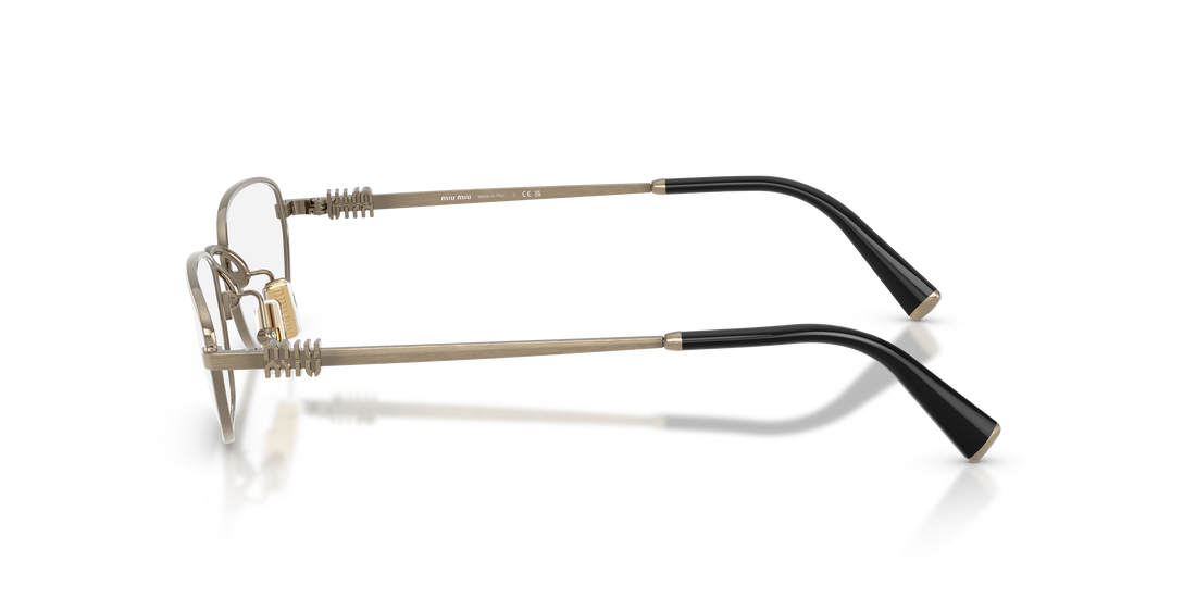 Gafas graduadas miu miu mu 52zv 26c1o1 dorado irregular femenino talla 53mm - Vista de detalle