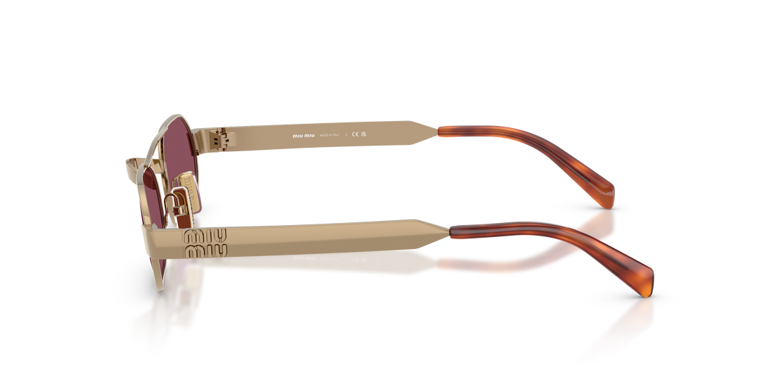 Occhiali da sole miu miu mu b52s 7oe30y marron oval femenino taglia 52mm - Vista dettagliata