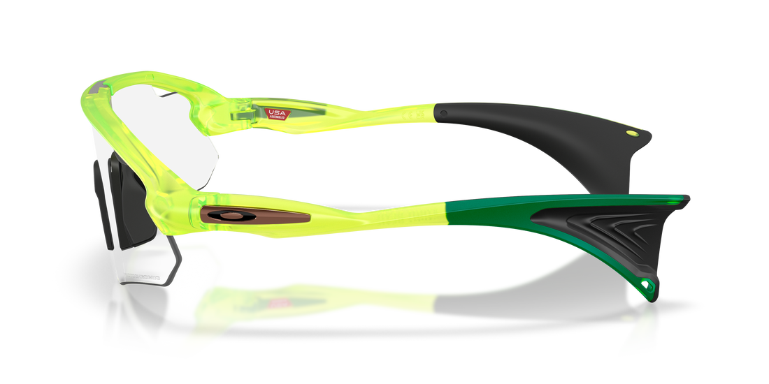 Óculos de sol oakley oo9525 stunt devil a 952504 verde rectangular unisex tamanho 37mm - Vista de detalhe