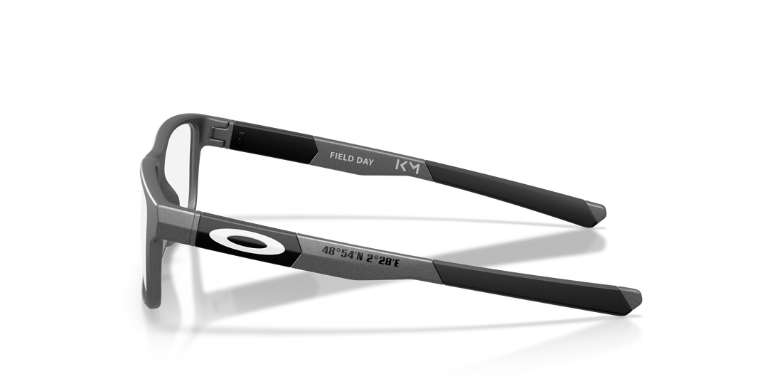 Óculos graduados oakley oy8007 field day 800714 gris square infantil tamanho 48mm - Vista de detalhe