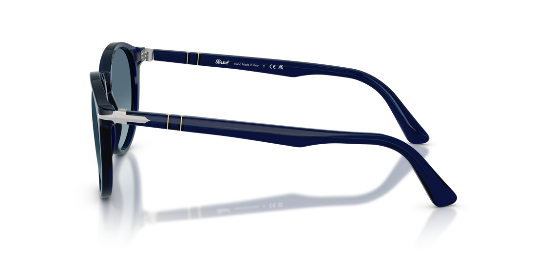 Occhiali da sole persol po3152s 181/q8 azul round masculino taglia 52mm - Vista dettagliata