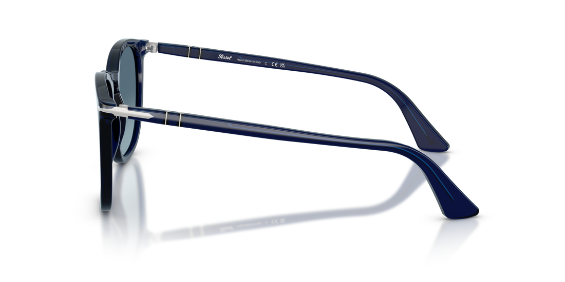 Óculos de sol persol po3316s 181/q8 azul round unisex tamanho 54mm - Vista de detalhe