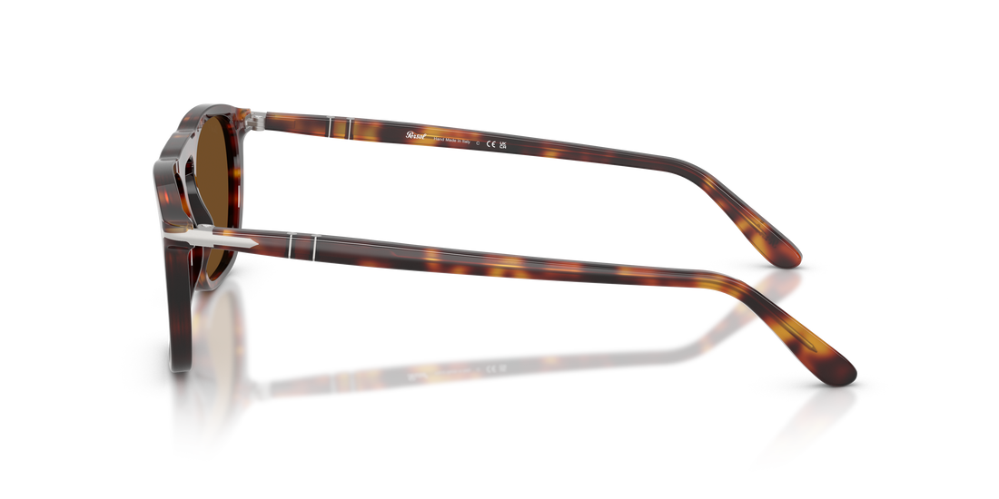 Sunglasses persol po3391s gae 24/57 havana square unisex size 53mm - Detailed view