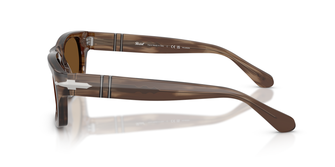Occhiali da sole persol po3398s 120857 havana rectangular unisex taglia 55mm - Vista dettagliata