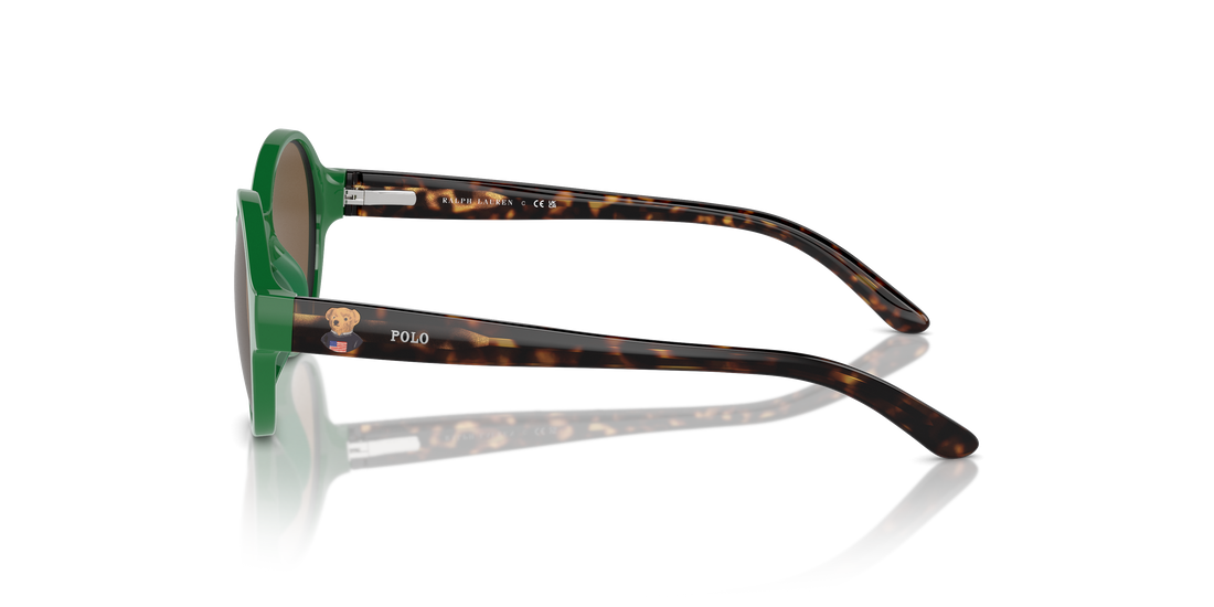 Occhiali da sole polo pp9508u 619273 verde round unisex taglia 44mm - Vista dettagliata