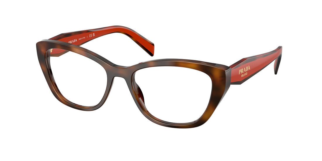 Occhiali da vista prada pr 19wv 01k1o1 havana cat eye femenino taglia 53mm - Vista principale
