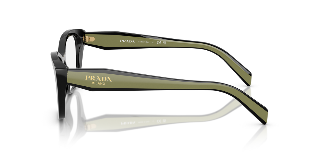 Occhiali da vista prada pr 19wv 03k1o1 negro cat eye femenino taglia 53mm - Vista dettagliata