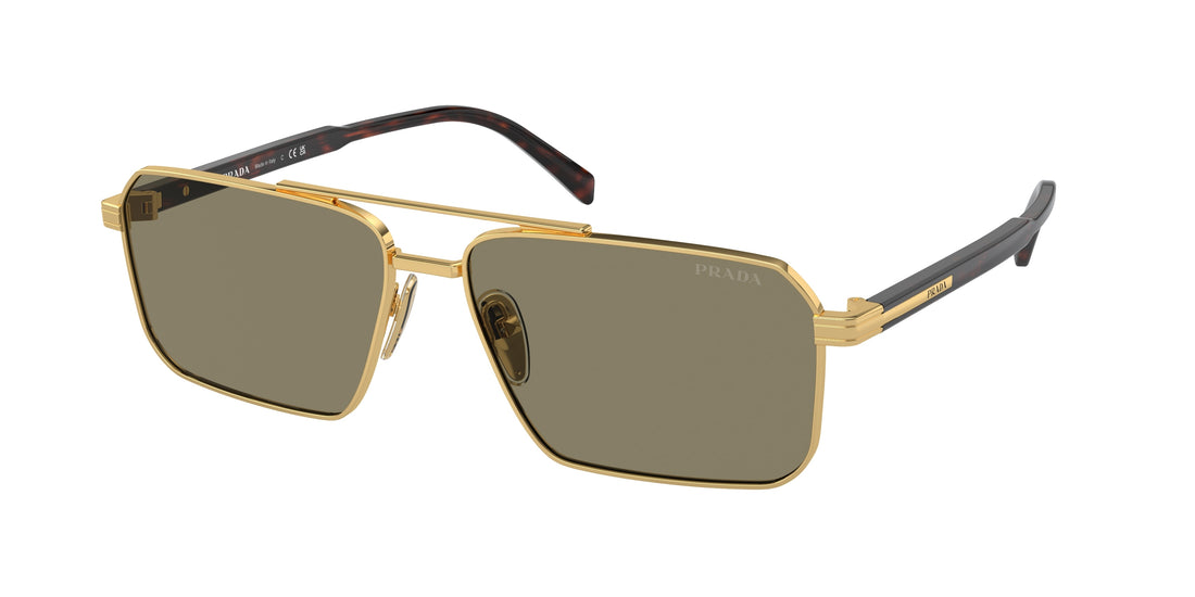 Sonnenbrillen prada pr a57s 5ak90f dorado rectangular masculino größe 61mm - Hauptansicht