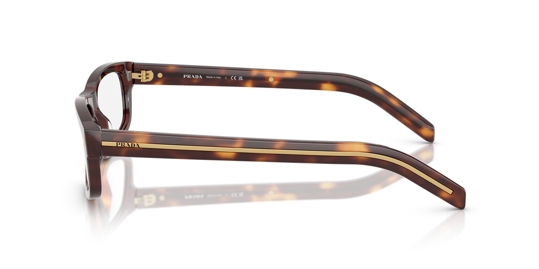 Lunettes de vue prada pr b02v 15w1o1 carey rectangular masculino taille 57mm - Vue détaillée