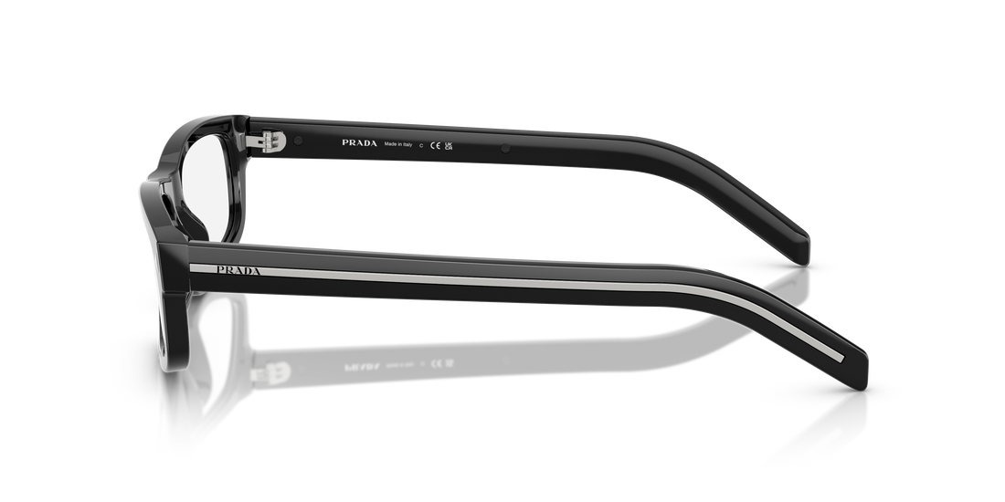Lunettes de vue prada pr b02v 16k1o1 negro rectangular masculino taille 55mm - Vue détaillée