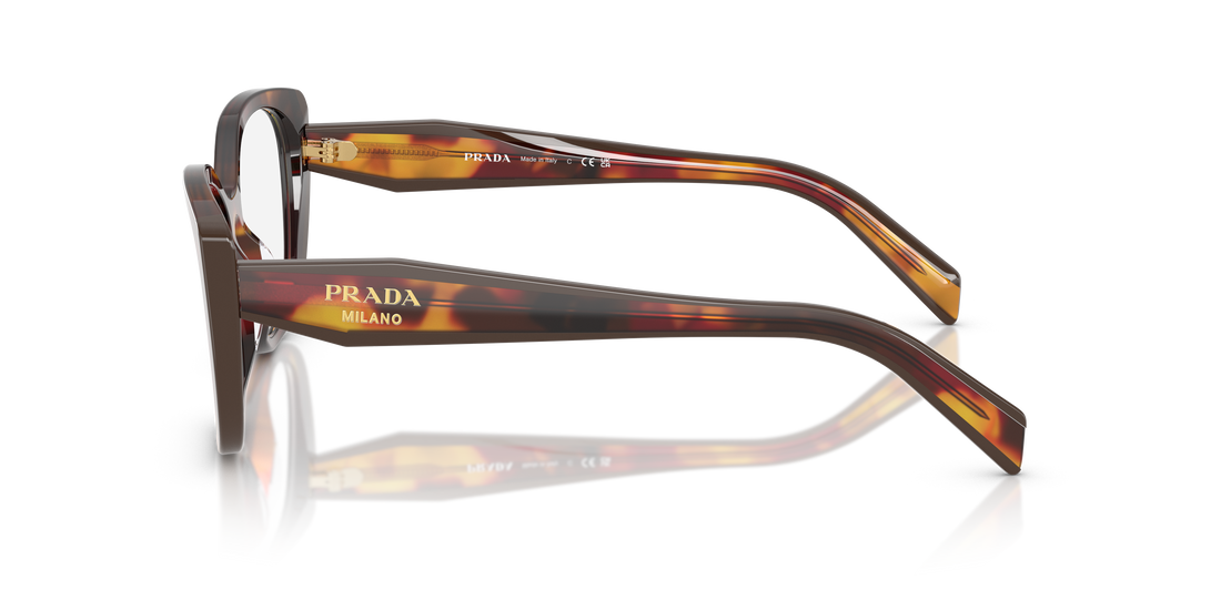 Lunettes de vue prada pr b04v 22a1o1 habana cat eye femenino taille 51mm - Vue détaillée