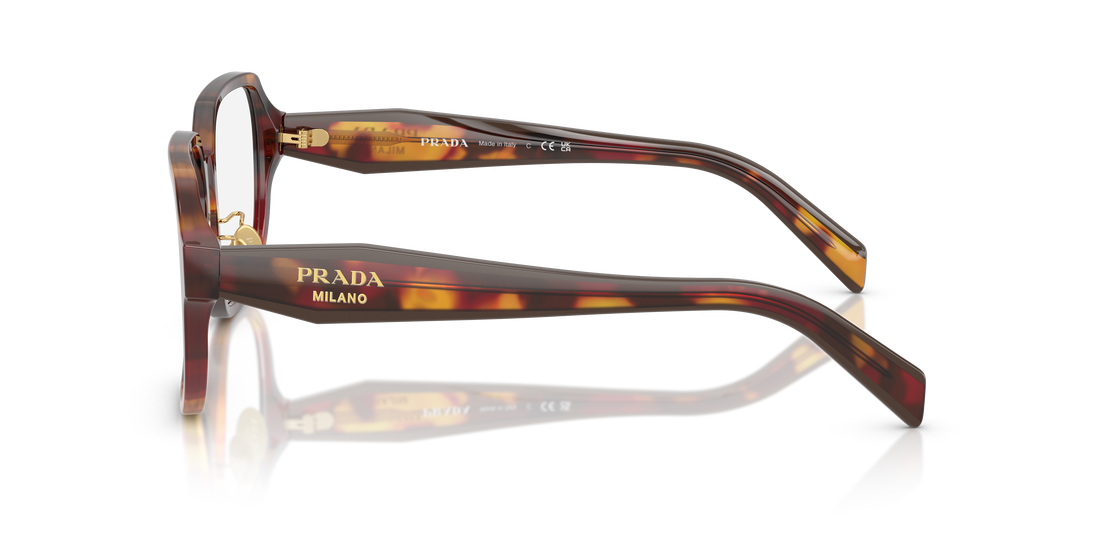 Occhiali da vista prada pr b07vd 22a1o1 habana pillow femenino taglia 56mm - Vista dettagliata