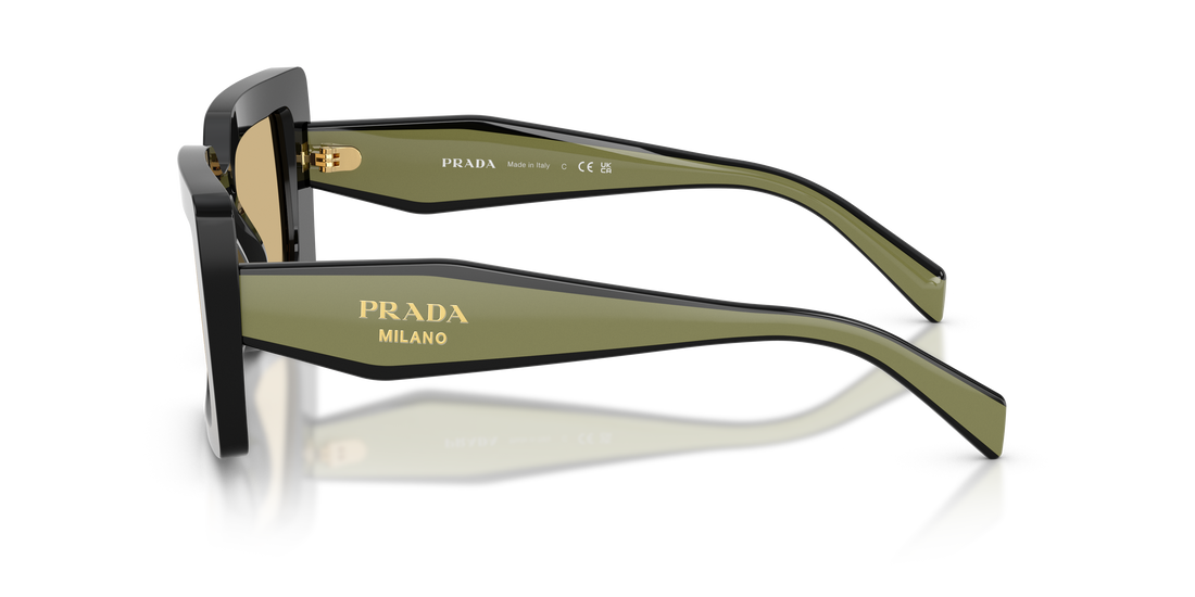 Occhiali da sole prada pr d01s 03k10r negro rectangular femenino taglia 52mm - Vista dettagliata