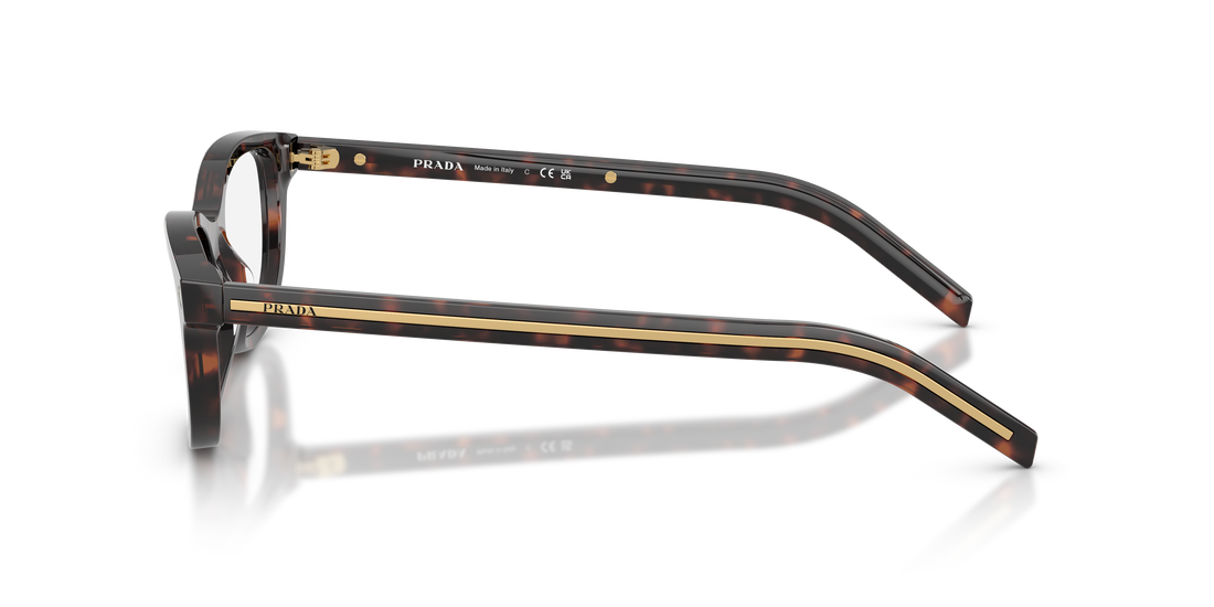 Occhiali da vista prada pr d01vu 17n1o1 havana oval femenino taglia 50mm - Vista dettagliata