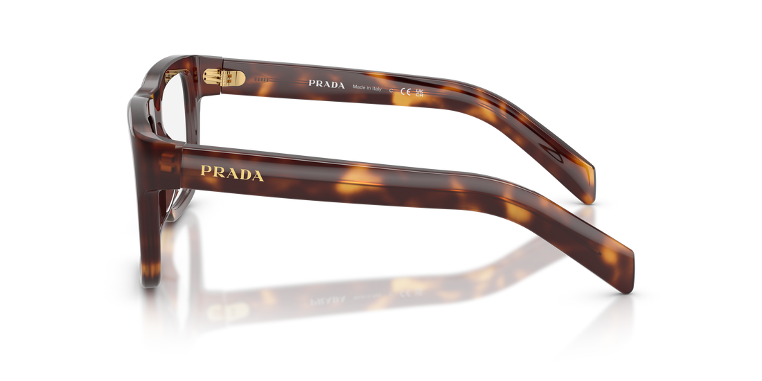 Occhiali da vista prada pr d02v 15w1o1 havana rectangular masculino taglia 54mm - Vista dettagliata
