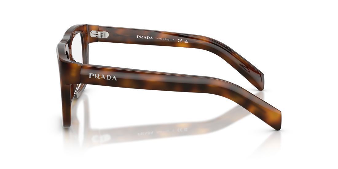 Occhiali da vista prada pr d02v 20d1o1 havana rectangular masculino taglia 54mm - Vista dettagliata