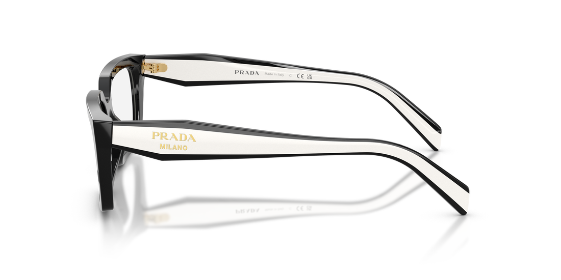 Occhiali da vista prada pr d05v 20g1o1 negro rectangular femenino taglia 55mm - Vista dettagliata