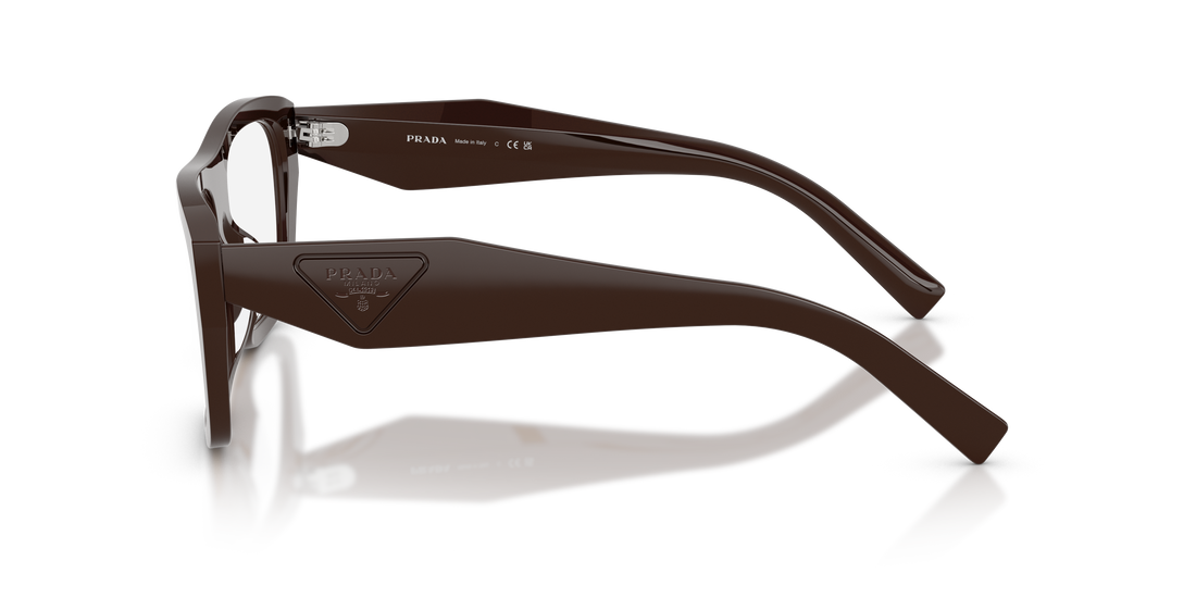 Lunettes de vue prada pr d07vu 27i1o1 marron rectangular femenino taille 54mm - Vue détaillée