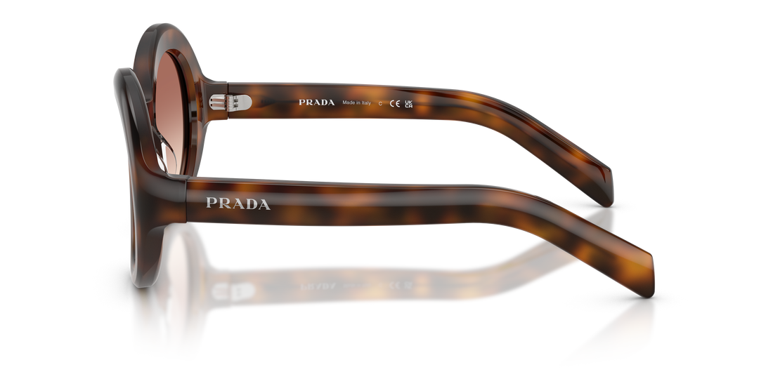 Occhiali da sole prada pr d08su 20d70x havana round femenino taglia 53mm - Vista dettagliata