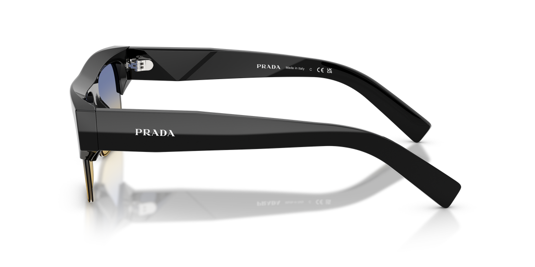 Occhiali da sole prada pr d12su 16k50e negro rectangular masculino taglia 55mm - Vista dettagliata