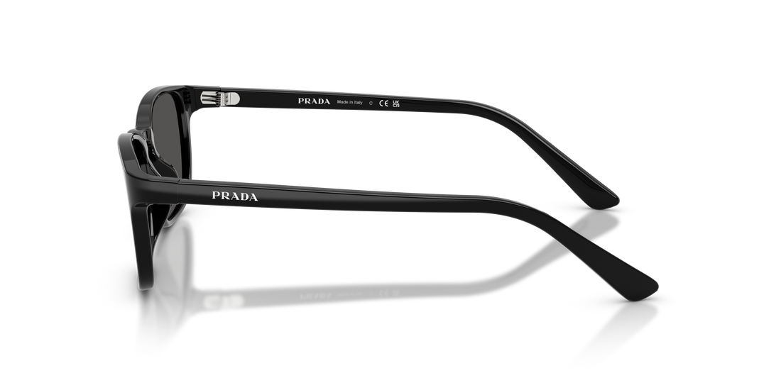 Óculos de sol prada pr d13su 16k08z negro pillow masculino tamanho 52mm - Vista de detalhe