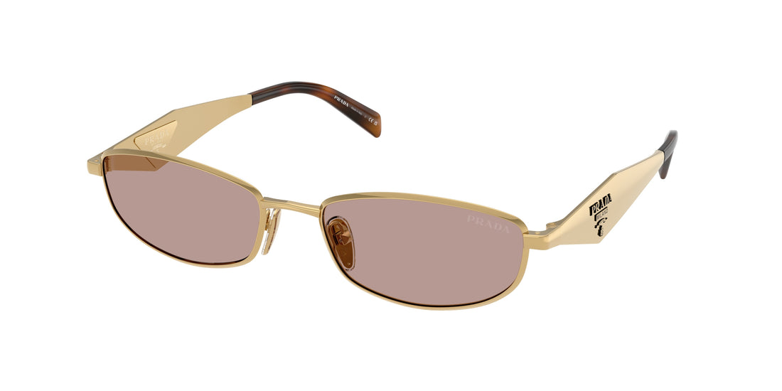 Sunglasses prada pr d51s 5ak20i dorado oval femenino size 55mm - Main view