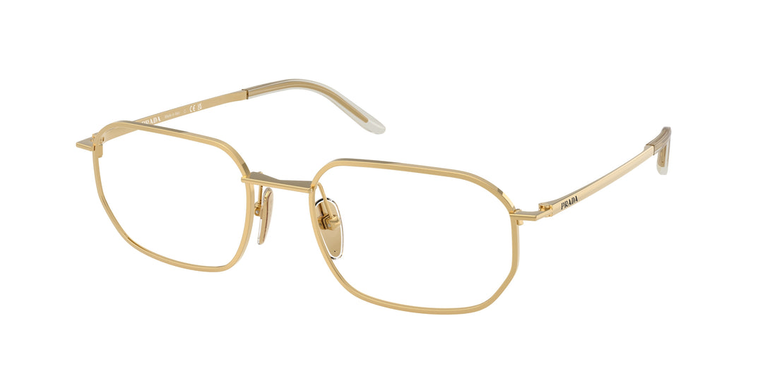 Gafas graduadas prada pr d51v 5ak1o1 dorado irregular masculino talla 54mm - Vista principal