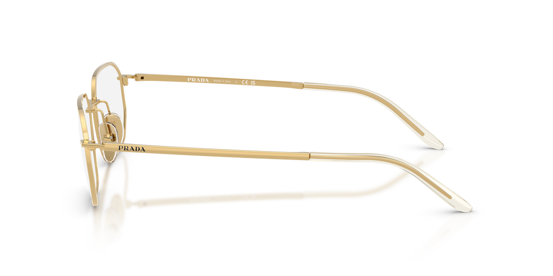 Gafas graduadas prada pr d51v 5ak1o1 dorado irregular masculino talla 54mm - Vista de detalle