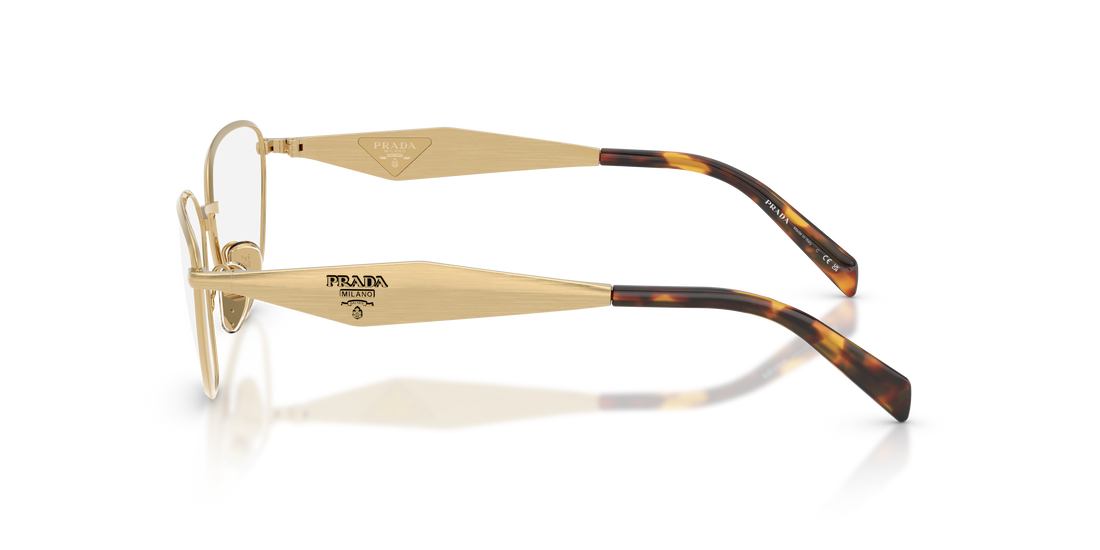 Gafas graduadas prada pr d52v 24j1o1 dorado irregular femenino talla 54mm - Vista de detalle
