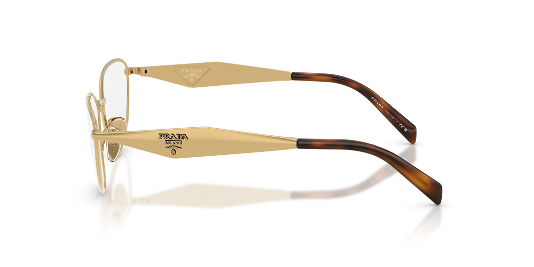 Gafas graduadas prada pr d52v 5ak1o1 dorado irregular femenino talla 54mm - Vista de detalle