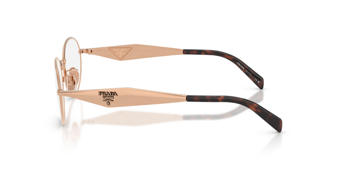 Lunettes de vue prada pr d53vd 22l1o1 dorado oval femenino taille 54mm - Vue détaillée