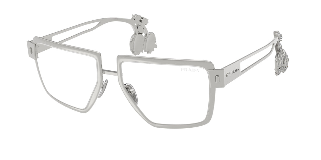 Occhiali da sole prada pr d56s 1bc10w plateado square femenino taglia 55mm - Vista principale