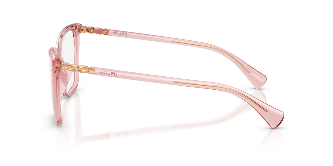 Óculos graduados ralph ra7177u 5801 rosa butterfly femenino tamanho 53mm - Vista de detalhe