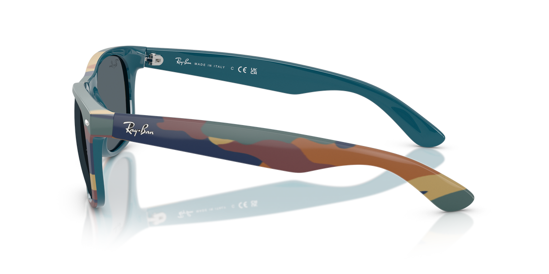 Occhiali da sole ray-ban rb2132 new wayfarer 6824r5 azul square unisex taglia 55mm - Vista dettagliata