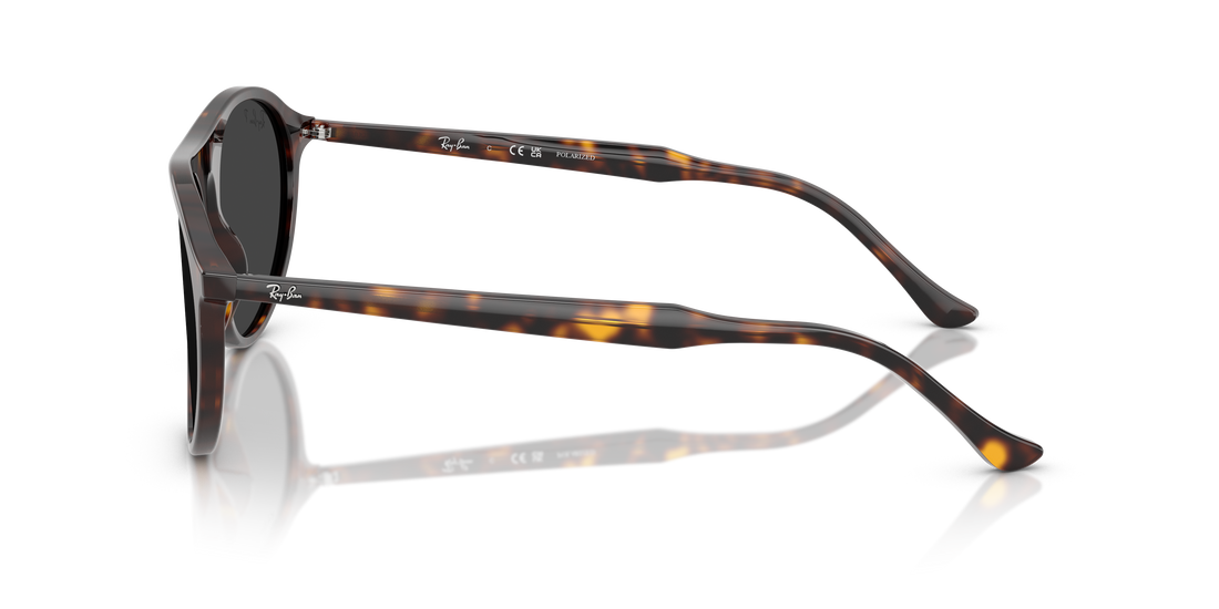 Óculos de sol ray-ban rb2215 902/48 havana square unisex tamanho 56mm - Vista de detalhe