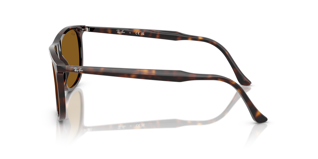 Sunglasses ray-ban rb2216 902/33 havana rectangular unisex size 58mm - Detailed view
