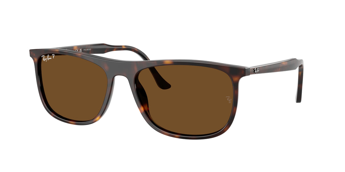 Lunettes de soleil ray-ban rb2216 902/57 havana rectangular unisex taille 58mm - Vue principale